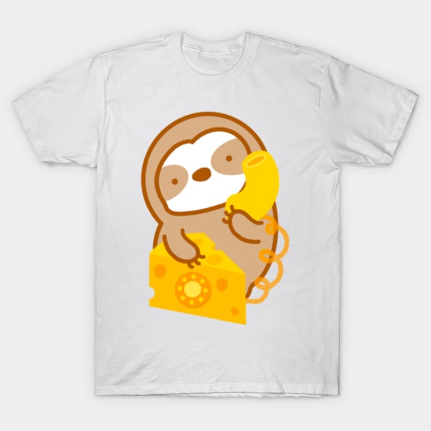 Cute Mac and Cheese Phone Sloth T-Shirt by theslothinme